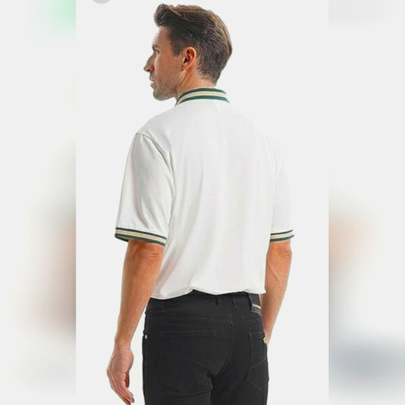 New! Lediney (2XL) Men's Polo Golf Tennis Shirt. Regular Fit. White. - Picture 9 of 10